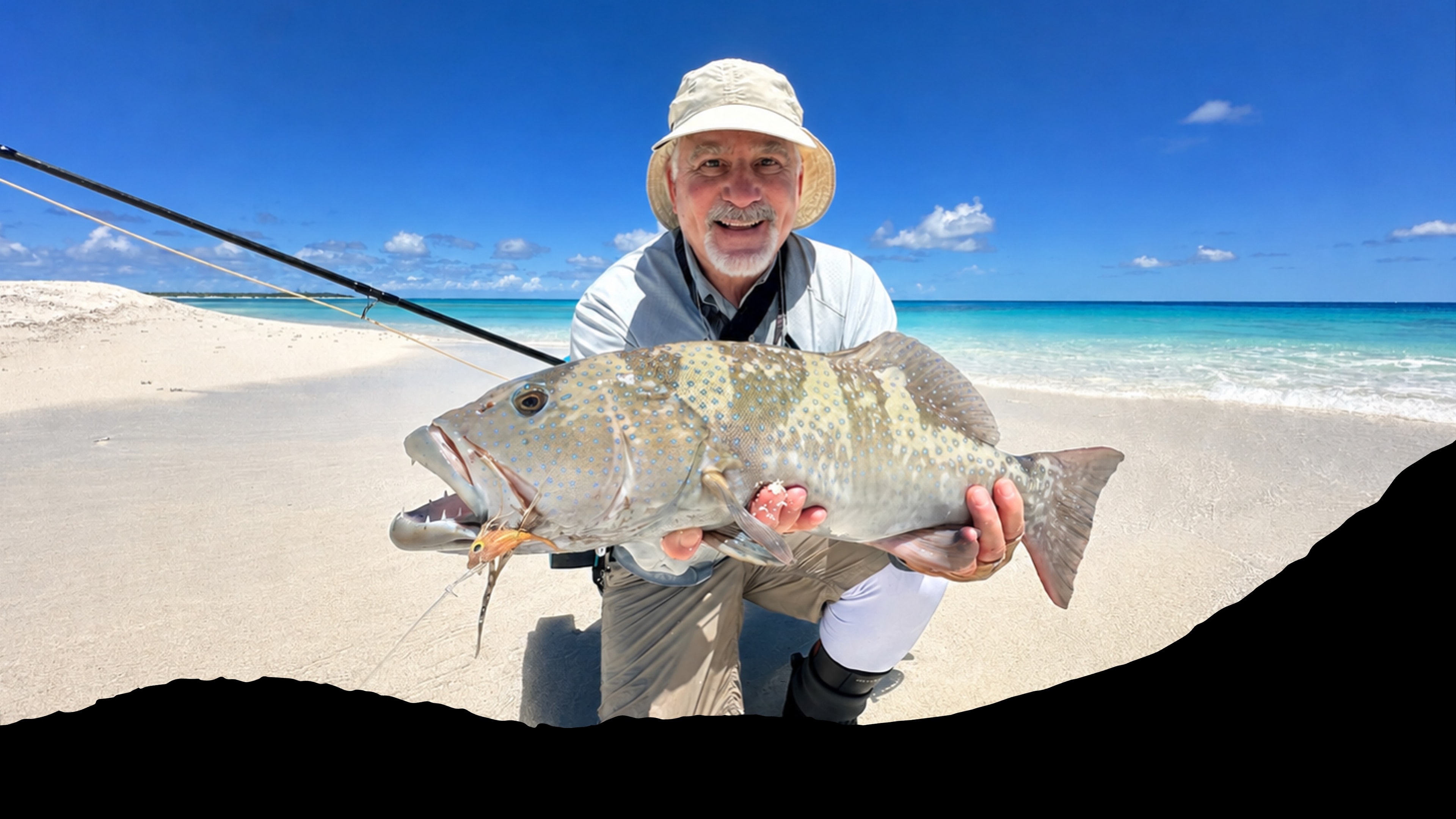 Coral Trout on Fly — stunning coral trout from the reefs of French Polynesia