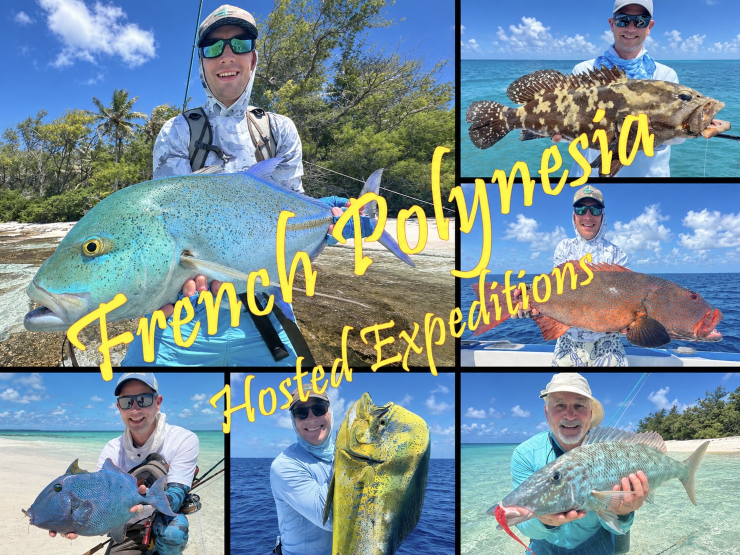 French Polynesia Hosted Expeditions — blue triggerfish, coral trout, bonefish, mahi-mahi and more on fly